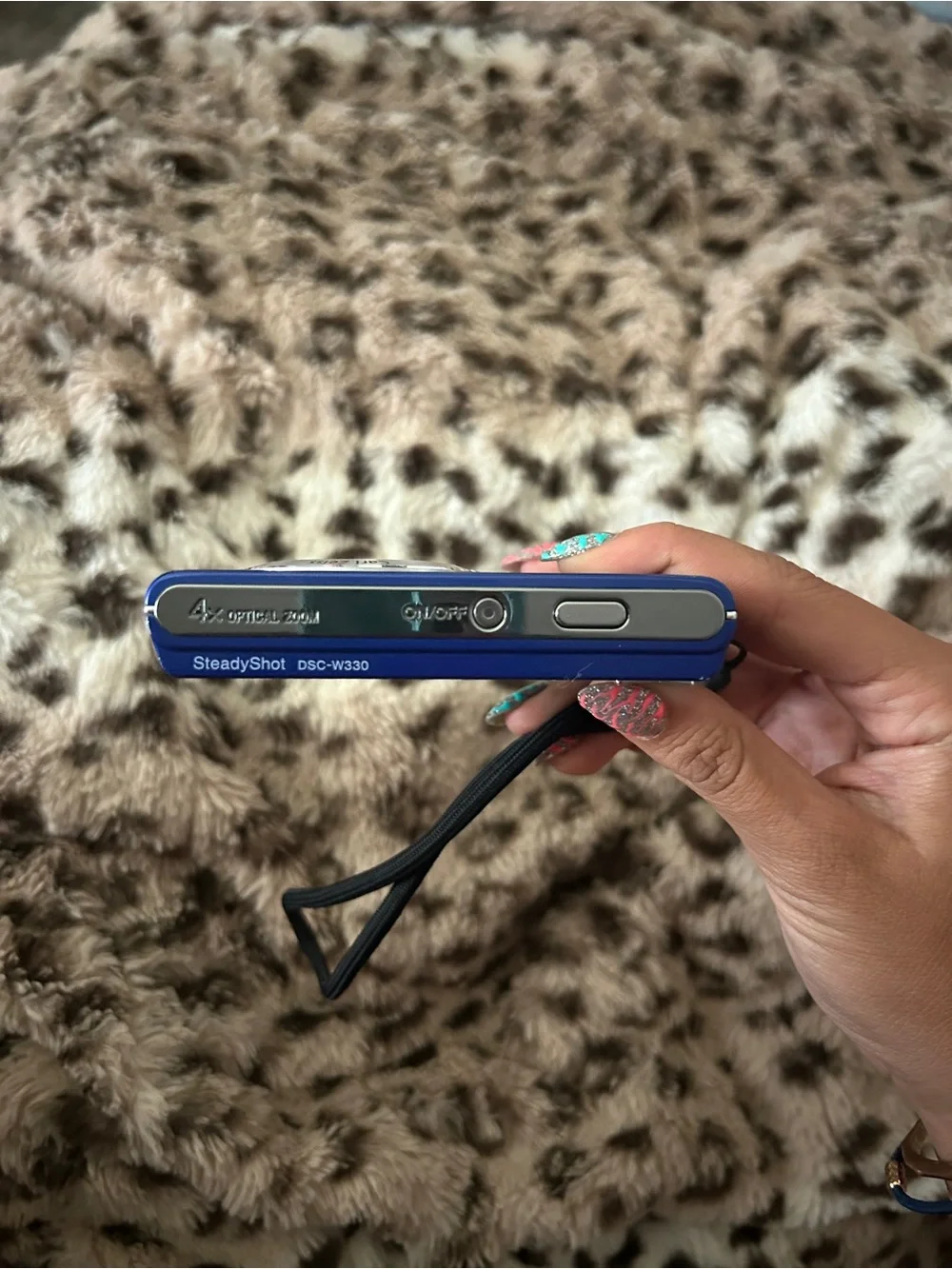 Sony Cyber-shot Compact Point-and-Shoot Camera in Blue with Accessories